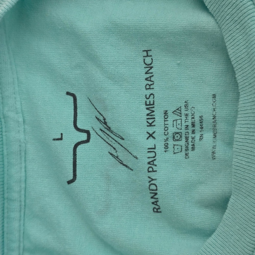 Randy Paul X Kimes Ranch Turquoise Bronc Rider Graphic Tee Shirt Womens Large - Picture 6 of 9